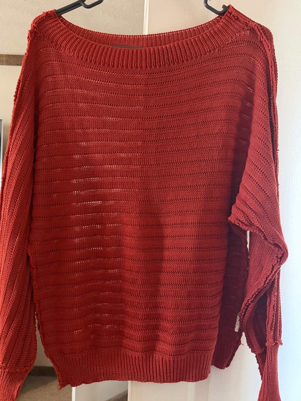 Classic Lightweight Red Knit Sweater - Women